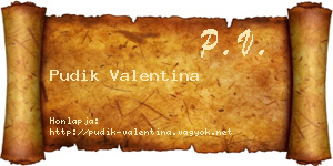 Pudik Valentina névjegykártya